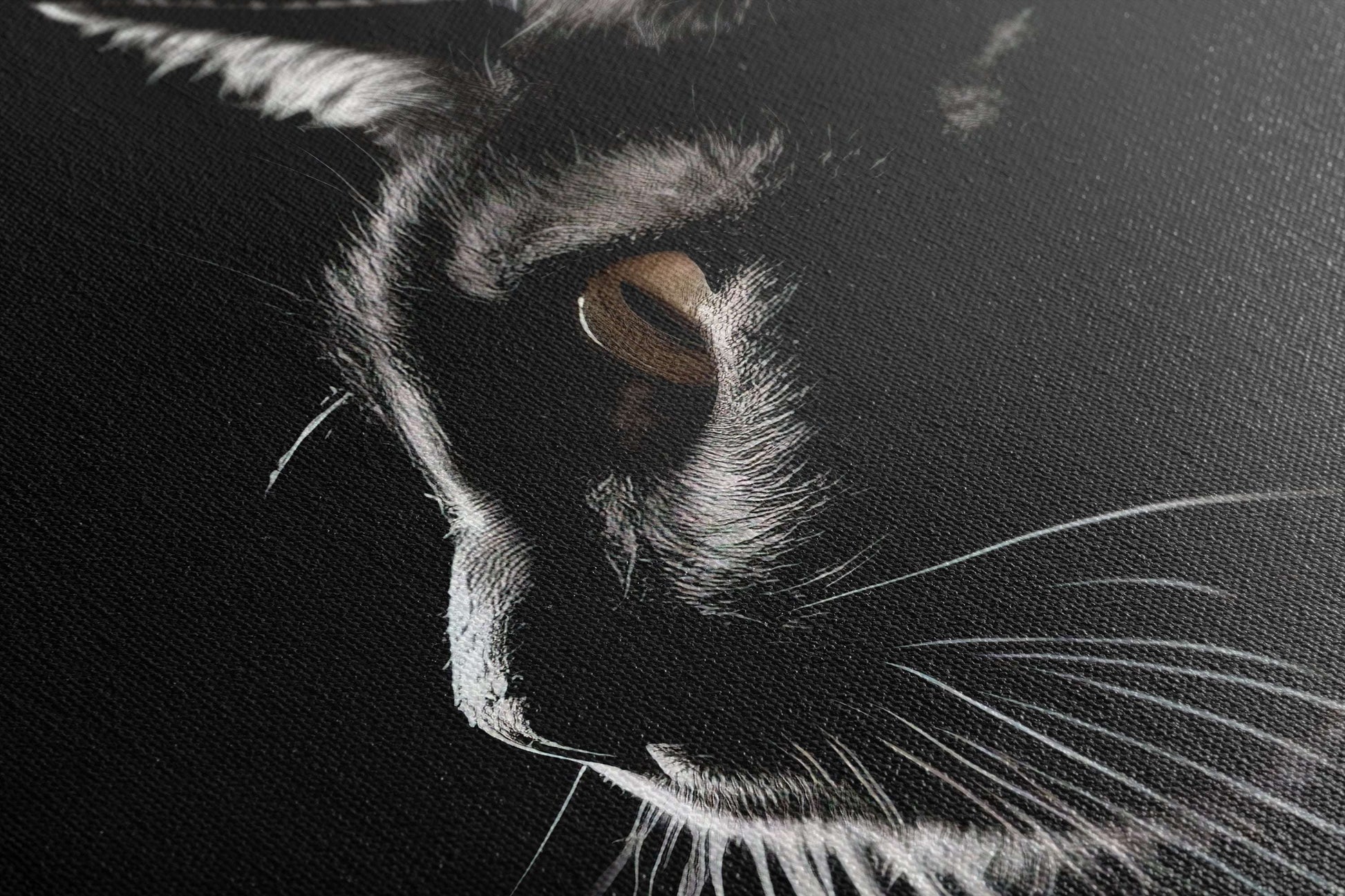 Silhouette of Cat in the Dark - Canvas Print - Artoholica Ready to Hang Canvas Print