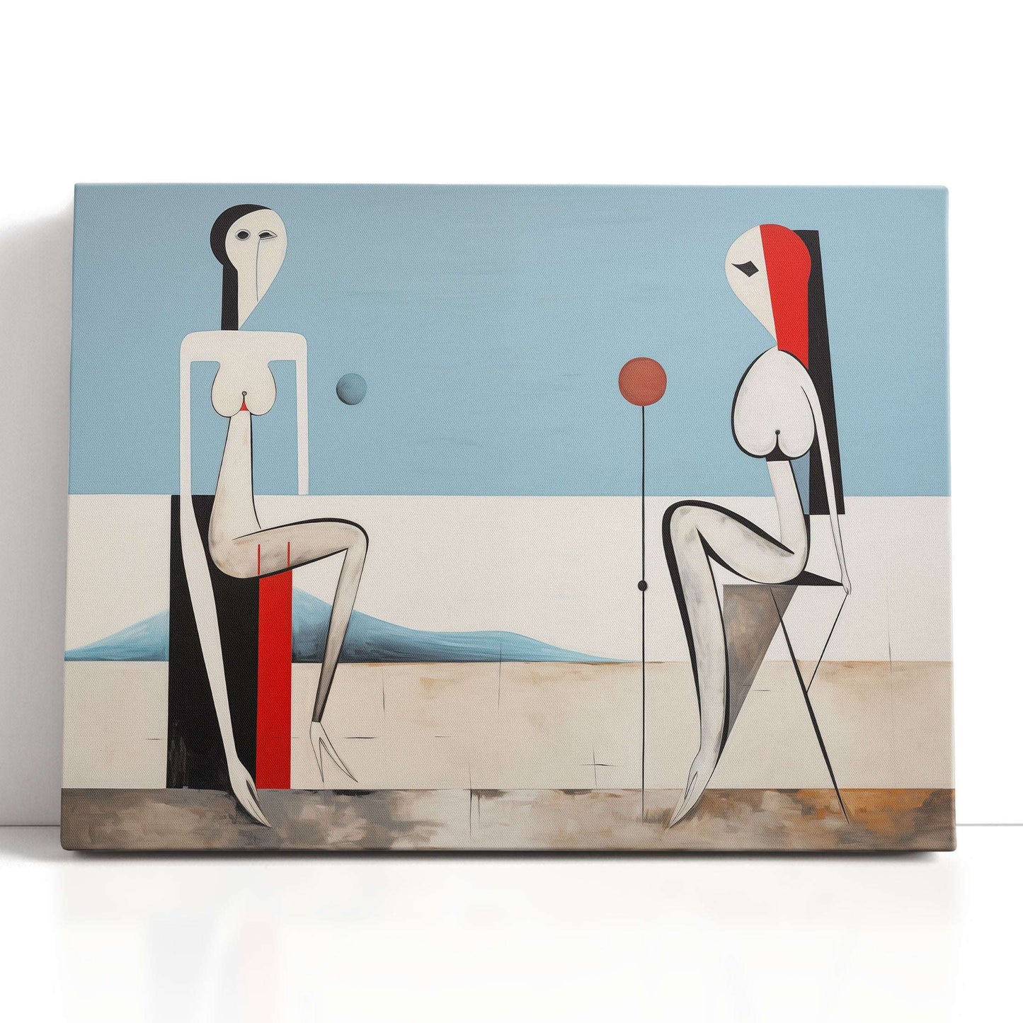 Simplistic Design Figures - Canvas Print - Artoholica Ready to Hang Canvas Print