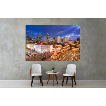 Singapore, Chinatown with Chinese New Year decoration №1646 Ready to Hang Canvas PrintCanvas art arrives ready to hang, with hanging accessories included and no additional framing required. Every canvas print is hand-crafted, made on-demand at our worksho