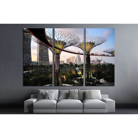 SINGAPORE, Gardens by the Bay at dusk №2251 Ready to Hang Canvas PrintCanvas art arrives ready to hang, with hanging accessories included and no additional framing required. Every canvas print is hand-crafted, made on-demand at our workshop and expertly s