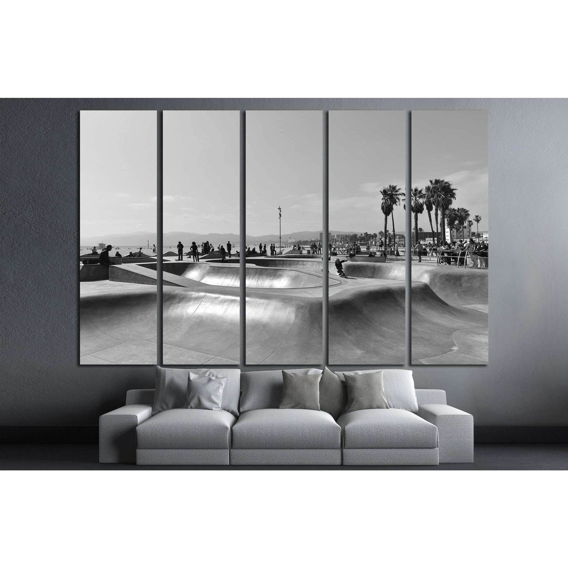 Skate park in Venice Beach Black and White №1568 Ready to Hang Canvas PrintCanvas art arrives ready to hang, with hanging accessories included and no additional framing required. Every canvas print is hand-crafted, made on-demand at our workshop and exper