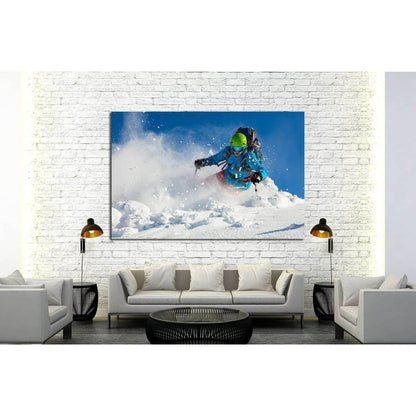 Skier №181 Ready to Hang Canvas PrintCanvas art arrives ready to hang, with hanging accessories included and no additional framing required. Every canvas print is hand-crafted, made on-demand at our workshop and expertly stretched around 100% North Americ