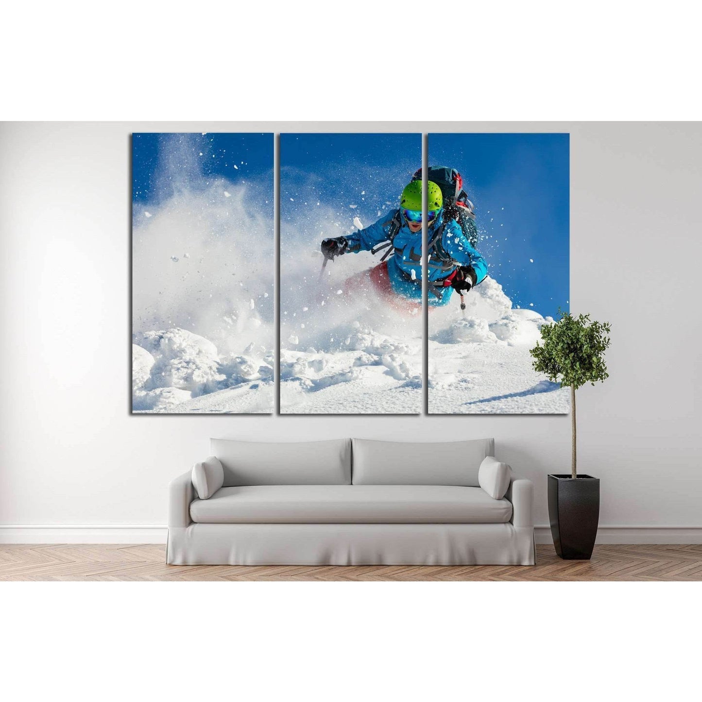 Skier №181 Ready to Hang Canvas PrintCanvas art arrives ready to hang, with hanging accessories included and no additional framing required. Every canvas print is hand-crafted, made on-demand at our workshop and expertly stretched around 100% North Americ