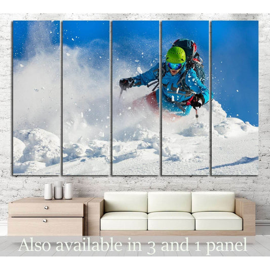 Skier №181 Ready to Hang Canvas PrintCanvas art arrives ready to hang, with hanging accessories included and no additional framing required. Every canvas print is hand-crafted, made on-demand at our workshop and expertly stretched around 100% North Americ