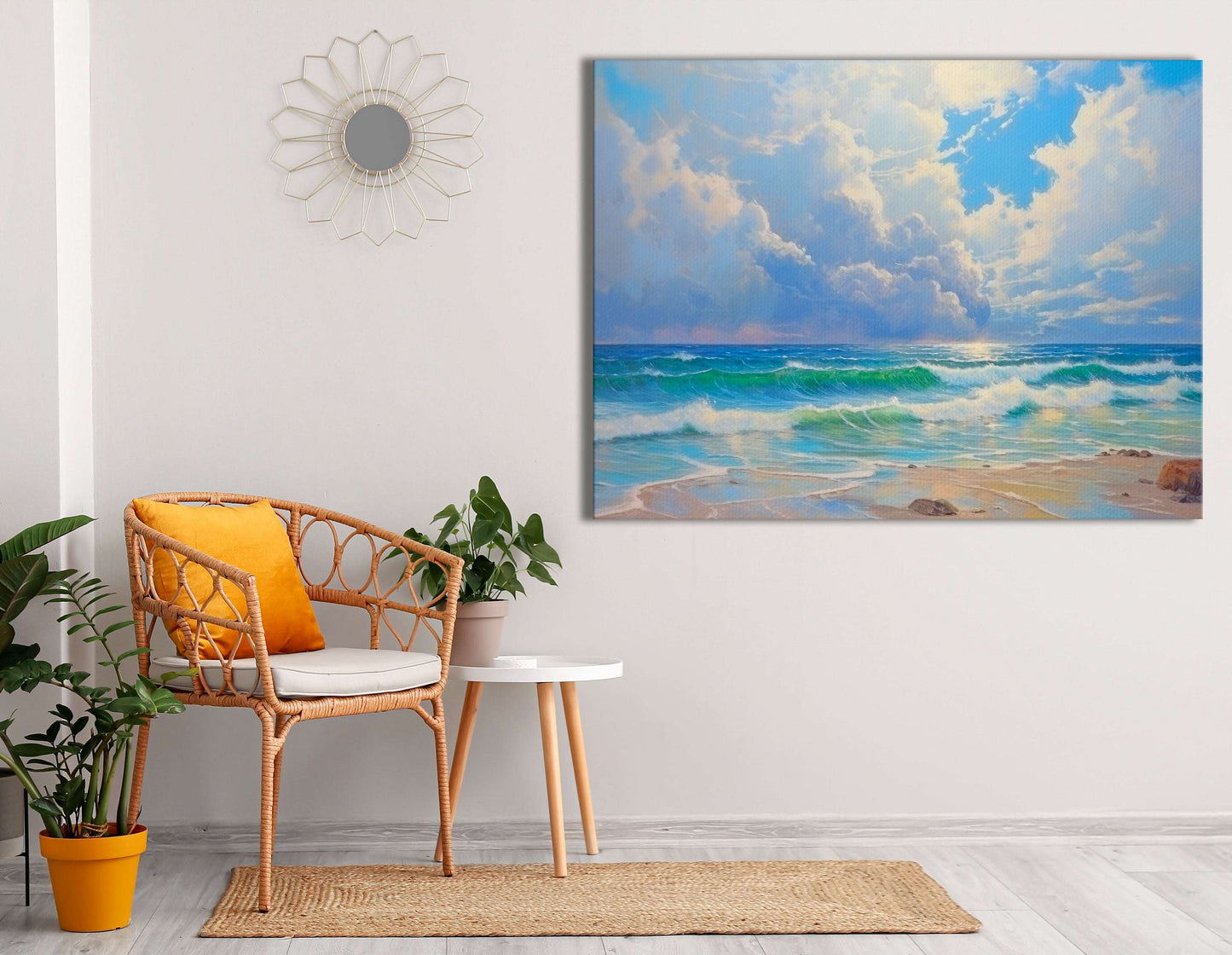 Skies and Gentle Waves - Canvas Print - Artoholica Ready to Hang Canvas Print