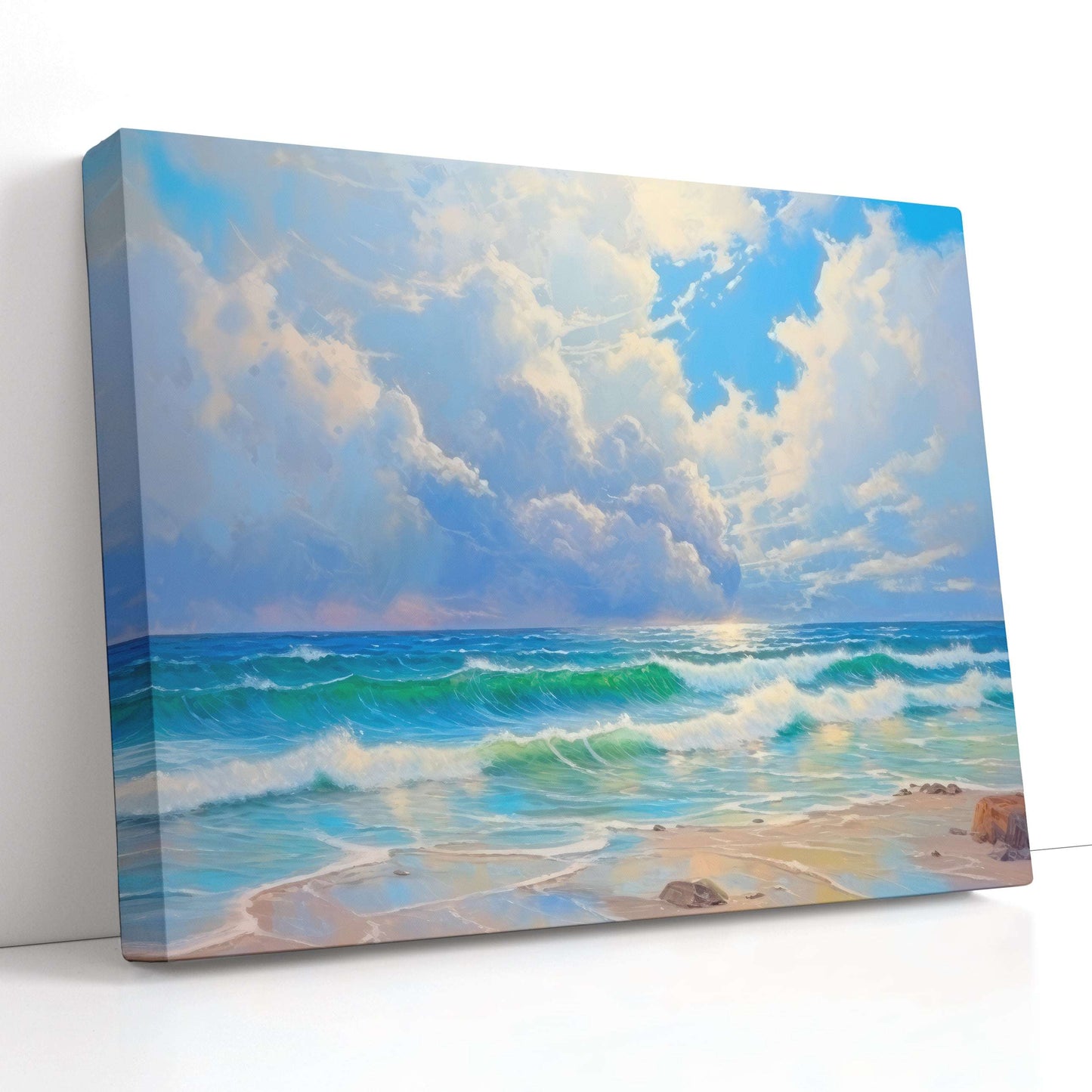 Skies and Gentle Waves - Canvas Print - Artoholica Ready to Hang Canvas Print