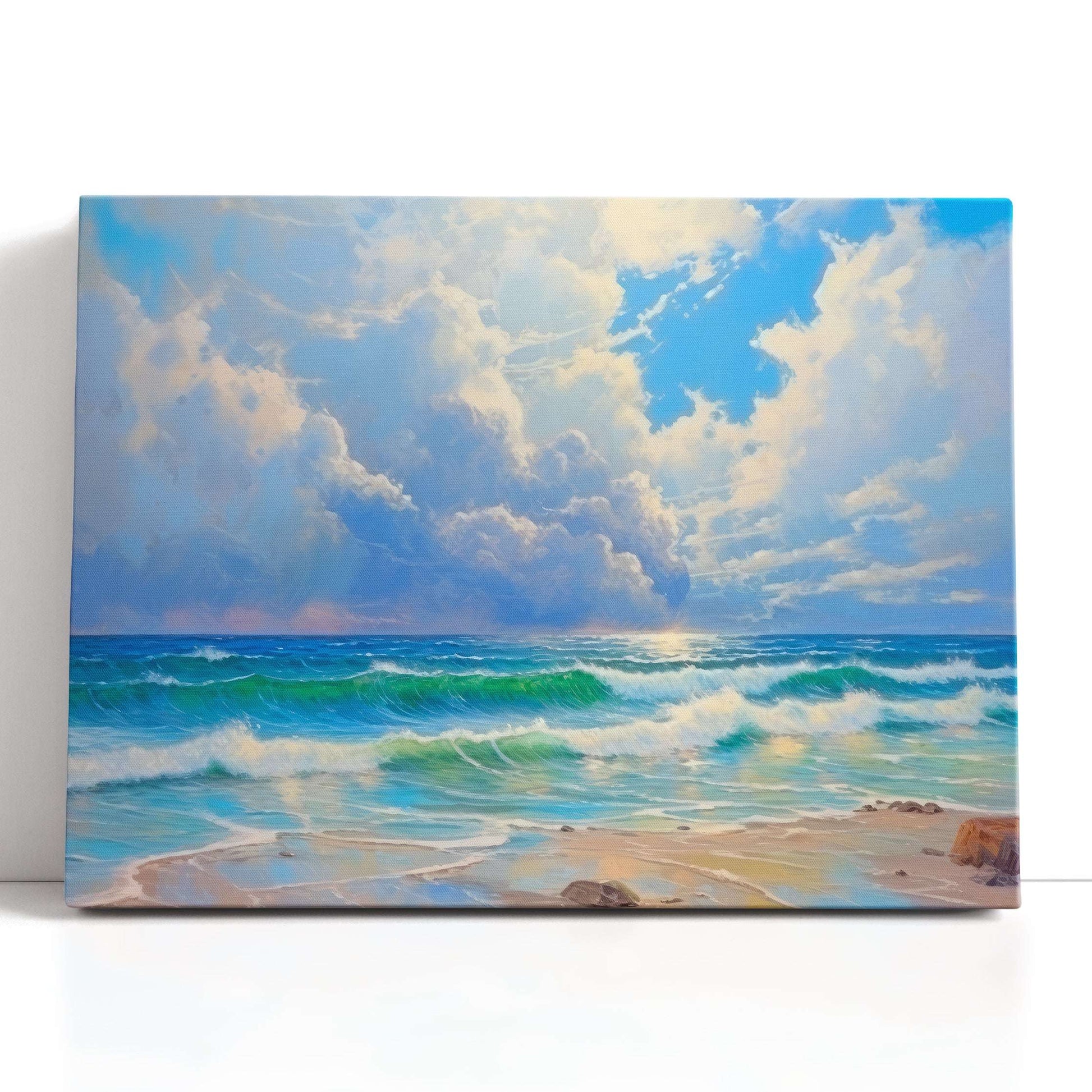 Skies and Gentle Waves - Canvas Print - Artoholica Ready to Hang Canvas Print