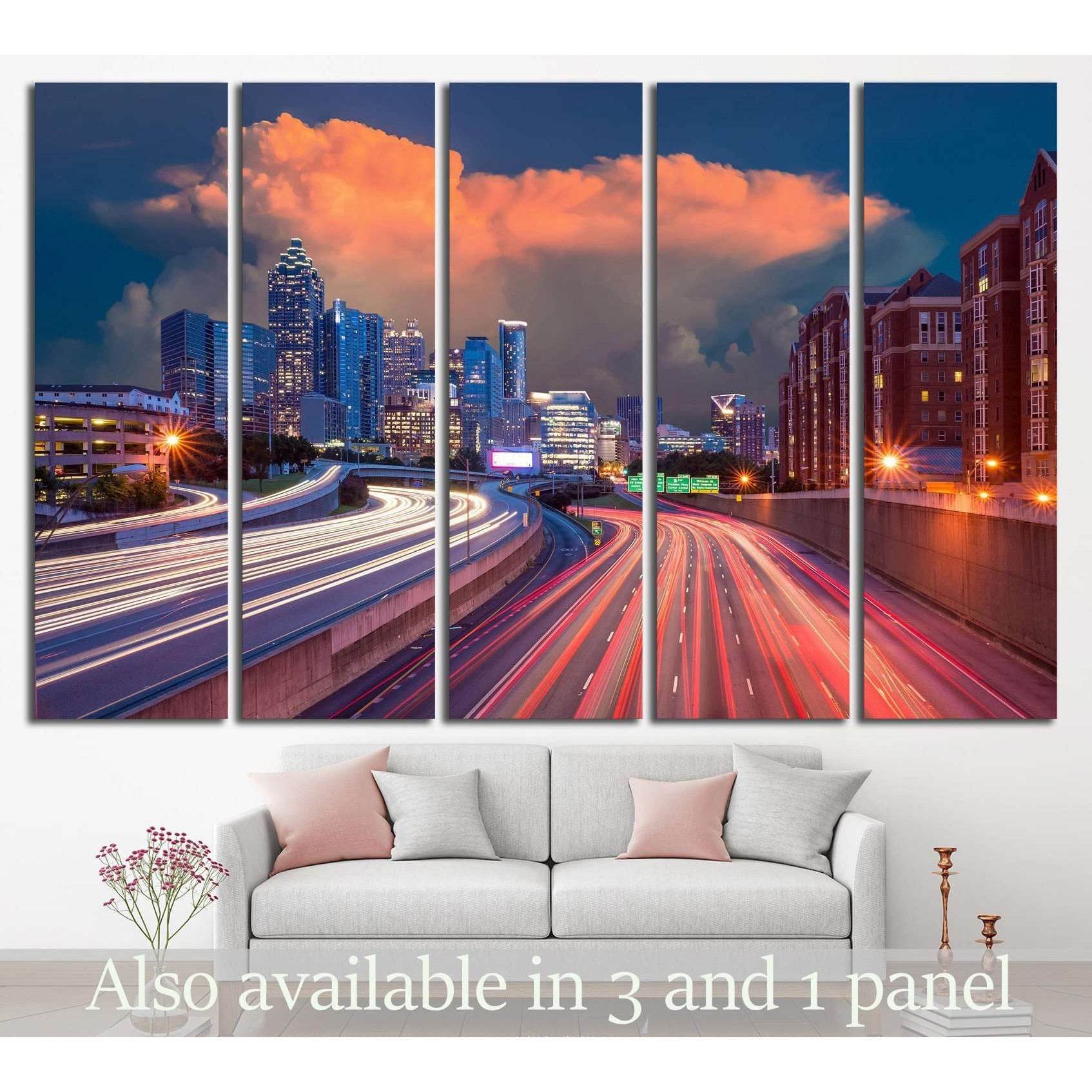 Skyline of Downtown Atlanta, Georgia USA №1530 Ready to Hang Canvas PrintCanvas art arrives ready to hang, with hanging accessories included and no additional framing required. Every canvas print is hand-crafted, made on-demand at our workshop and expertl