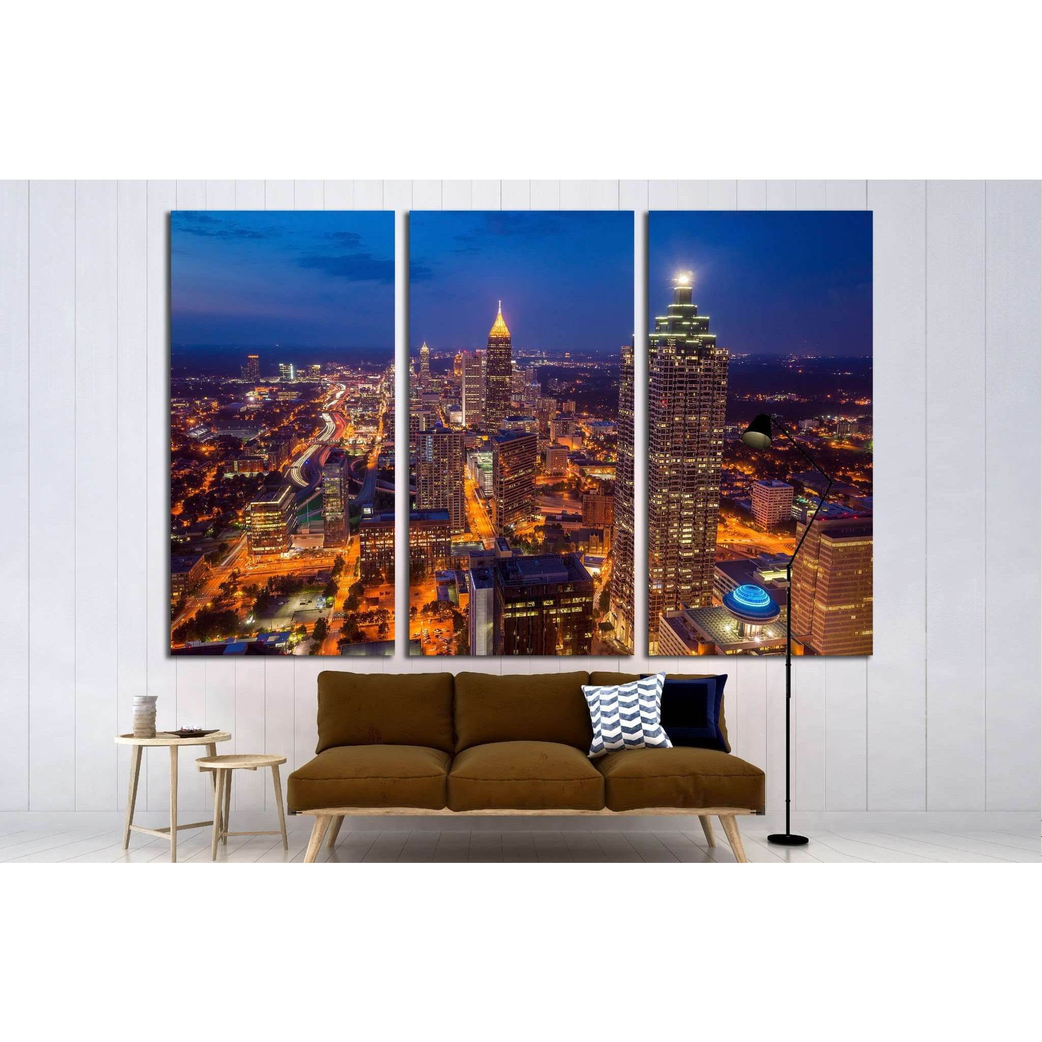 Skyline of downtown Atlanta, Georgia, USA №1632 Ready to Hang Canvas PrintCanvas art arrives ready to hang, with hanging accessories included and no additional framing required. Every canvas print is hand-crafted, made on-demand at our workshop and expert