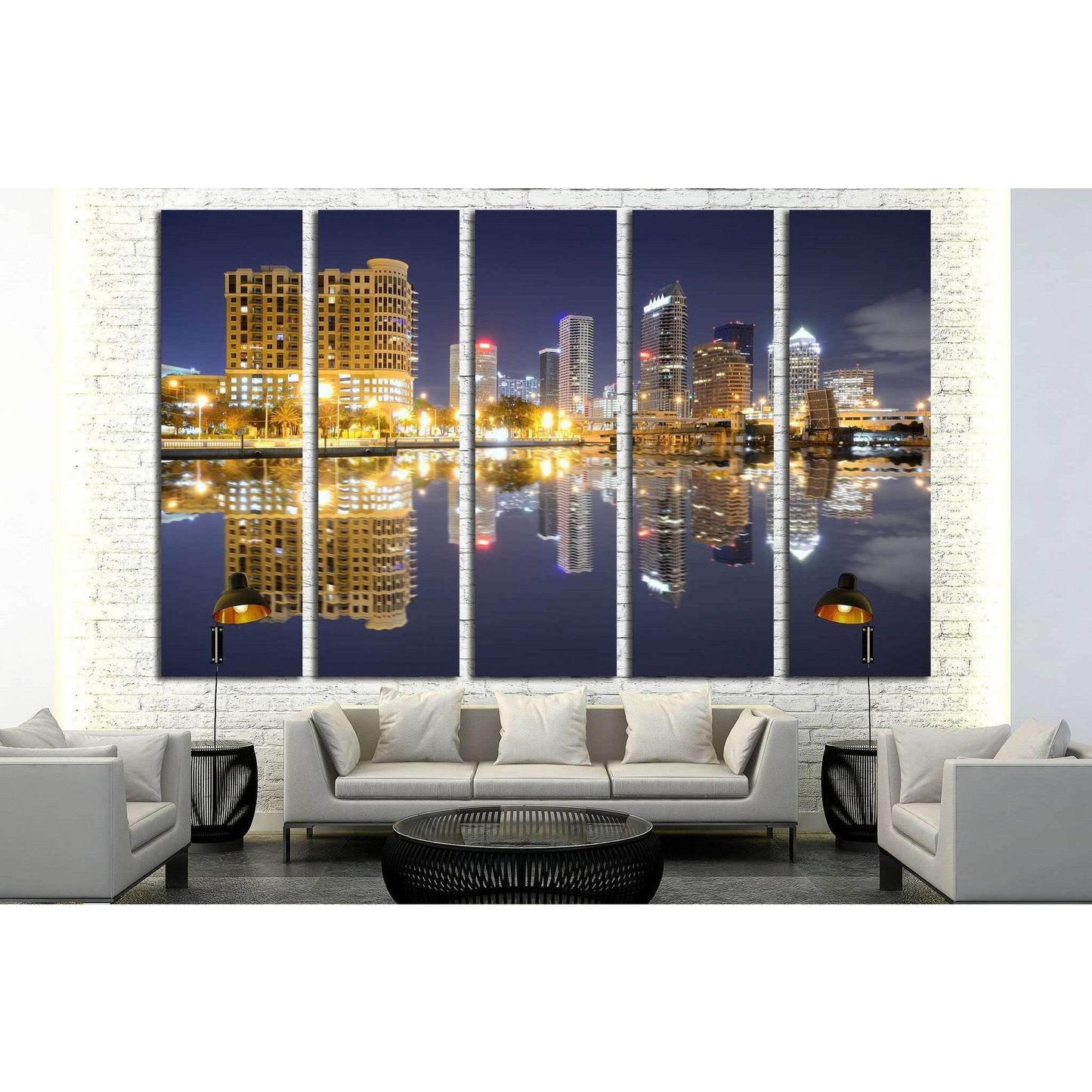 Skyline of downtown Tampa, Florida №1670 Ready to Hang Canvas PrintCanvas art arrives ready to hang, with hanging accessories included and no additional framing required. Every canvas print is hand-crafted, made on-demand at our workshop and expertly stre