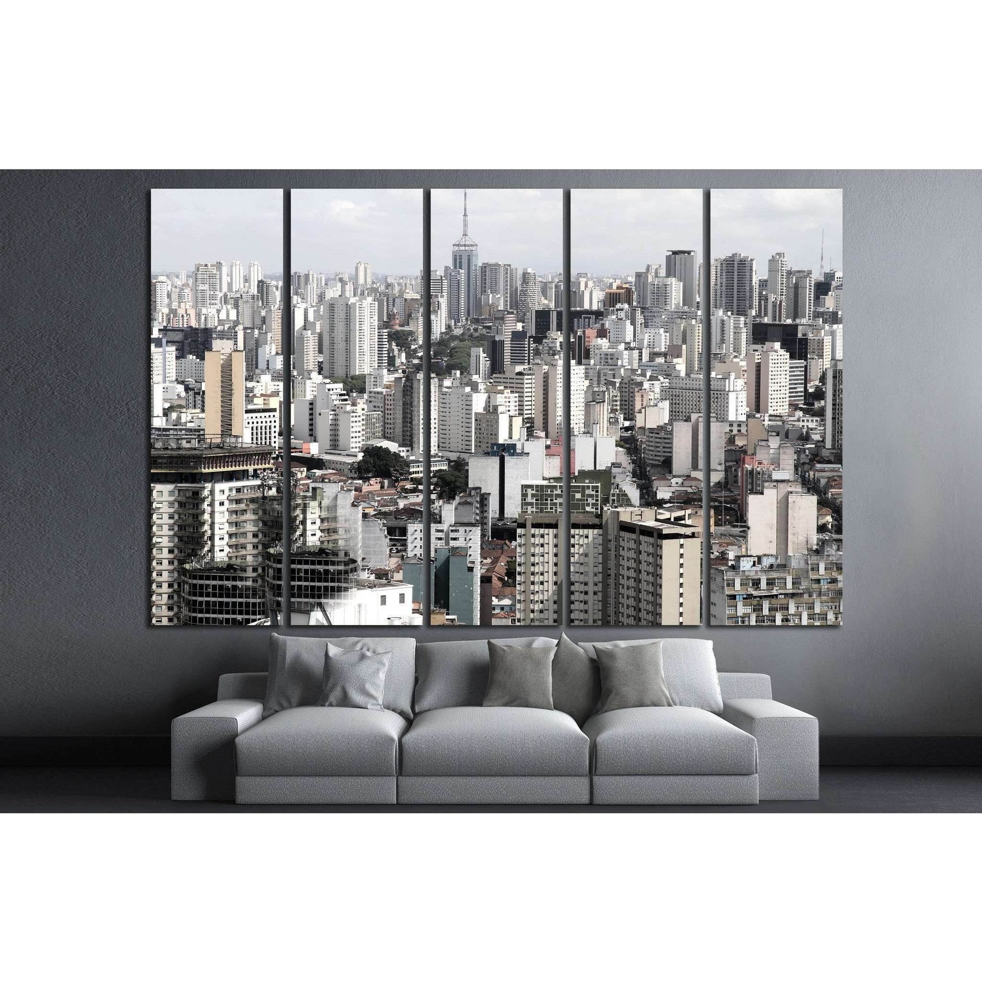 Skyline of Sao Paulo, Brazil №1511 Ready to Hang Canvas PrintCanvas art arrives ready to hang, with hanging accessories included and no additional framing required. Every canvas print is hand-crafted, made on-demand at our workshop and expertly stretched