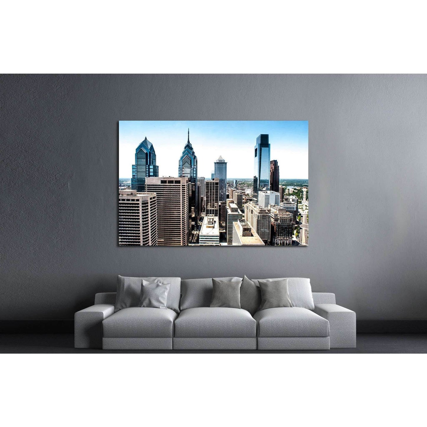 Skyline view of Philadelphia, PA Aerial Photograph №2032 Ready to Hang Canvas PrintCanvas art arrives ready to hang, with hanging accessories included and no additional framing required. Every canvas print is hand-crafted, made on-demand at our workshop a