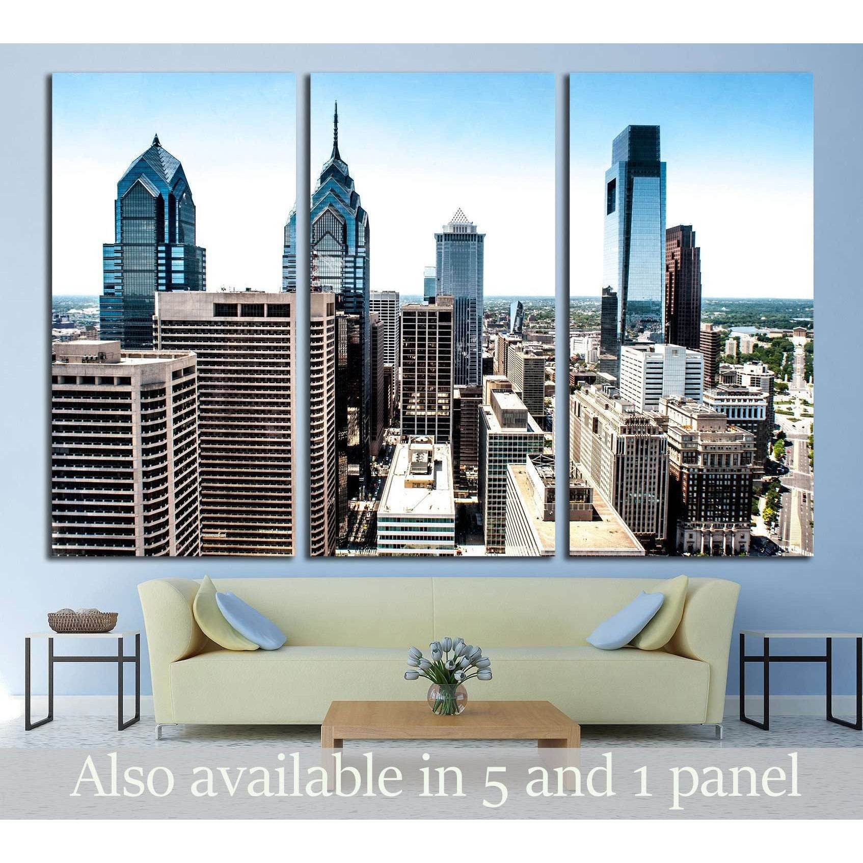 Skyline view of Philadelphia, PA Aerial Photograph №2032 Ready to Hang Canvas PrintCanvas art arrives ready to hang, with hanging accessories included and no additional framing required. Every canvas print is hand-crafted, made on-demand at our workshop a