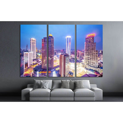 skyline,office buildings and cityscape at night №2281 Ready to Hang Canvas PrintCanvas art arrives ready to hang, with hanging accessories included and no additional framing required. Every canvas print is hand-crafted, made on-demand at our workshop and