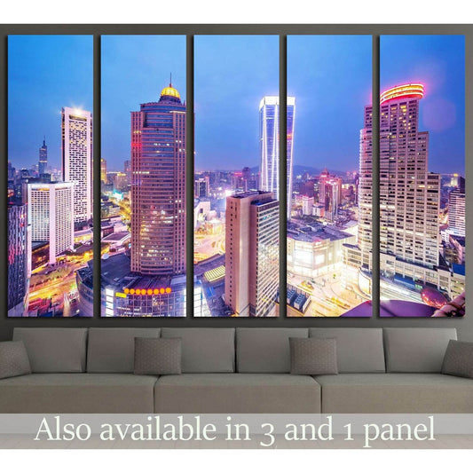 skyline,office buildings and cityscape at night №2281 Ready to Hang Canvas PrintCanvas art arrives ready to hang, with hanging accessories included and no additional framing required. Every canvas print is hand-crafted, made on-demand at our workshop and