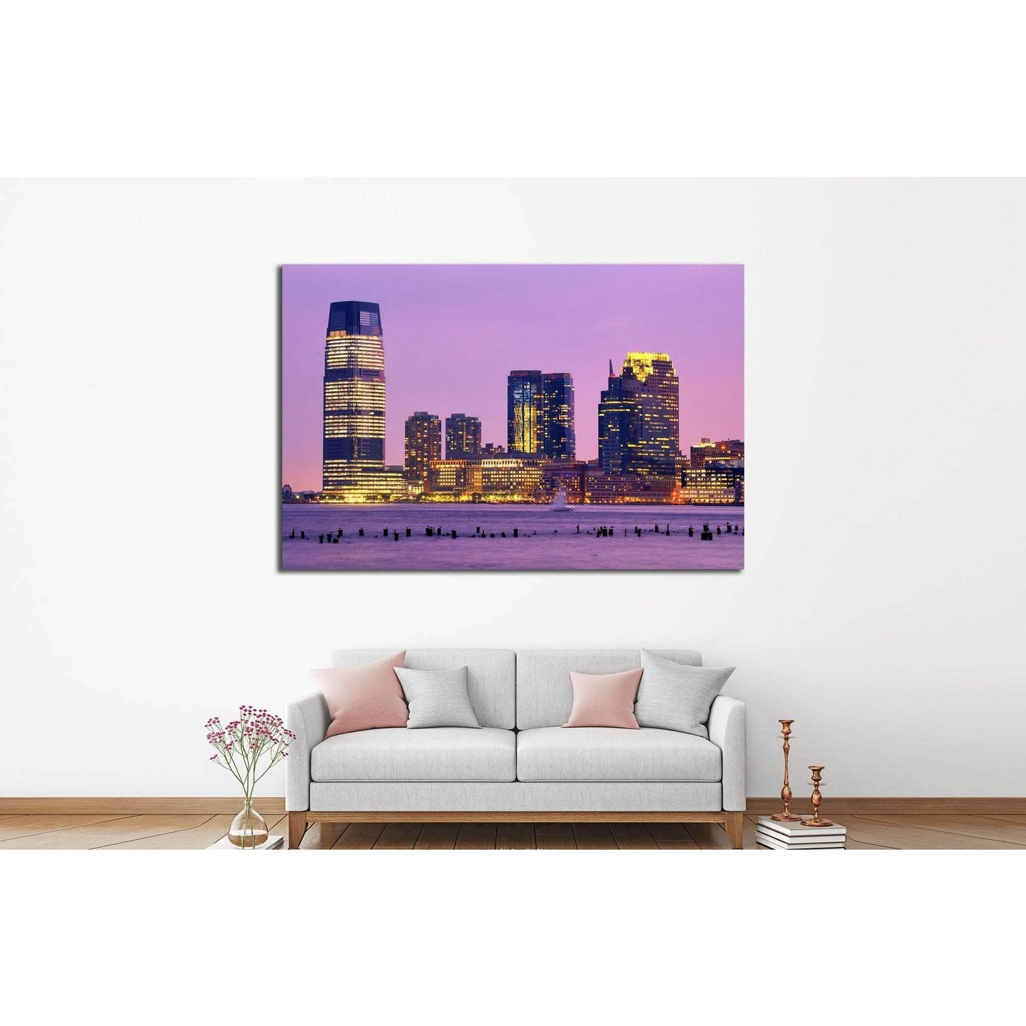 Skyscrapers at Exchange Place in Jersey City, New Jersey №1668 Ready to Hang Canvas PrintCanvas art arrives ready to hang, with hanging accessories included and no additional framing required. Every canvas print is hand-crafted, made on-demand at our work