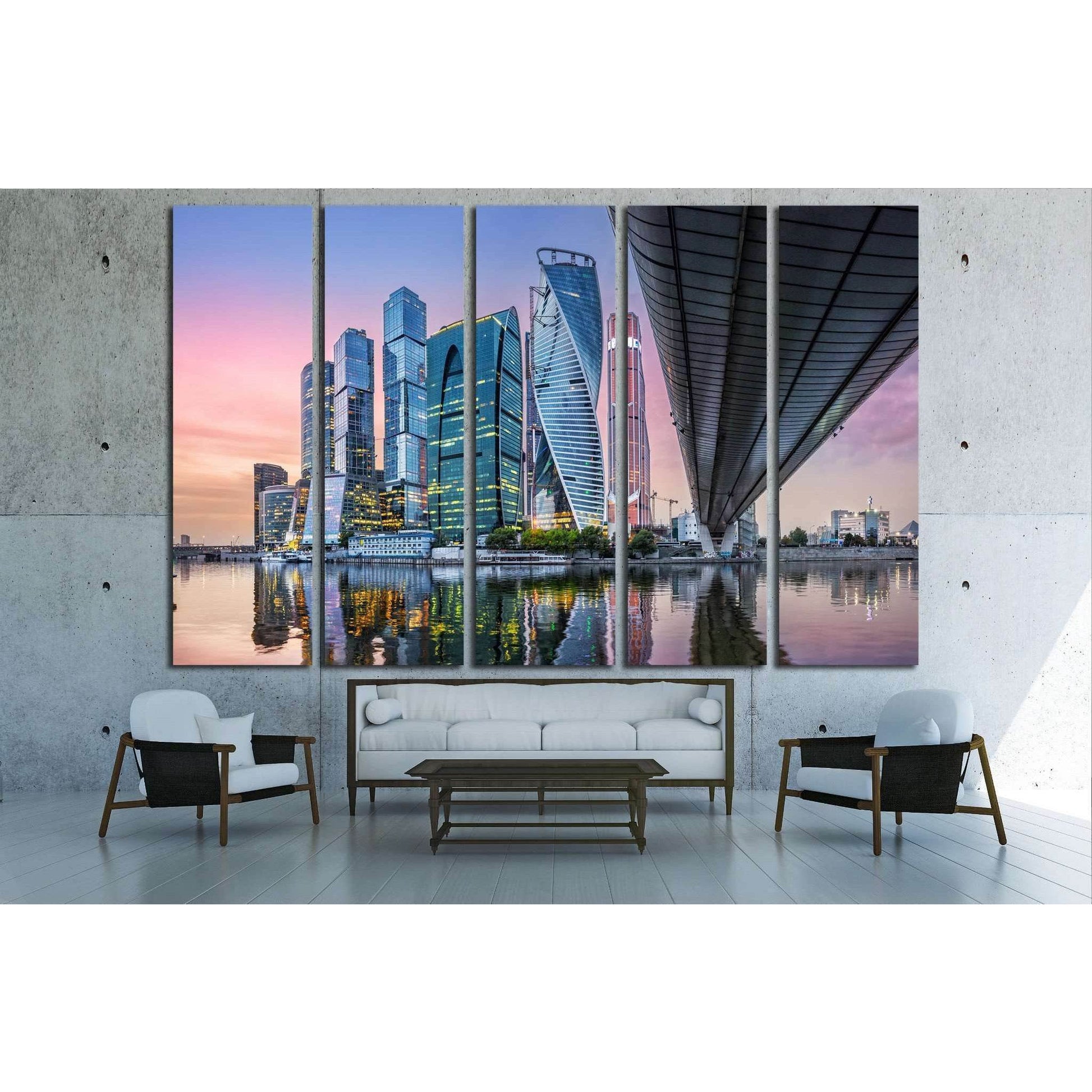 Skyscrapers in Moscow-City №1560 Ready to Hang Canvas PrintCanvas art arrives ready to hang, with hanging accessories included and no additional framing required. Every canvas print is hand-crafted, made on-demand at our workshop and expertly stretched ar