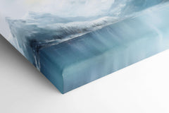 Snow Covered Mountain near the Frozen Lake - Canvas Print - Artoholica Ready to Hang Canvas Print