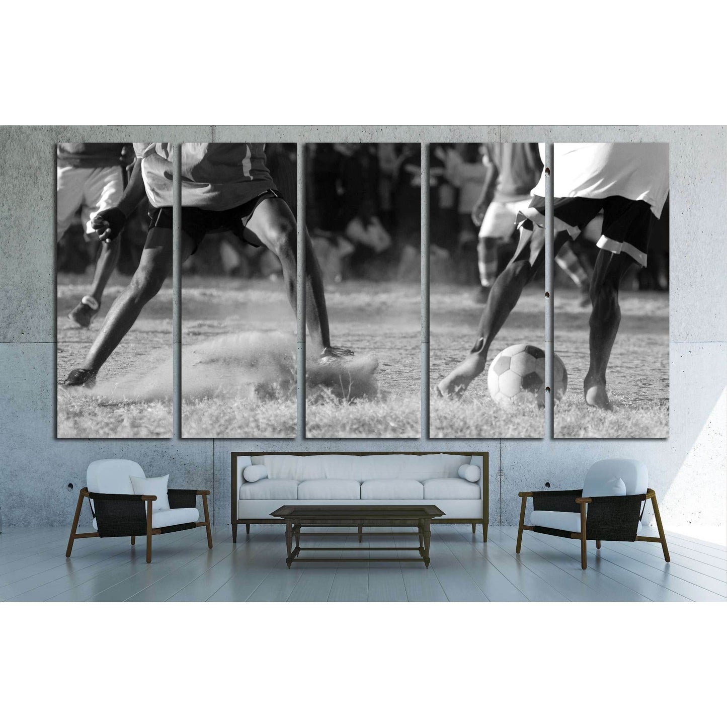 Soccer Match №2121 Ready to Hang Canvas PrintCanvas art arrives ready to hang, with hanging accessories included and no additional framing required. Every canvas print is hand-crafted, made on-demand at our workshop and expertly stretched around 100% Nort