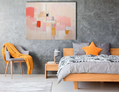 Soft Compositions of Colorful Cubes - Canvas Print - Artoholica Ready to Hang Canvas Print