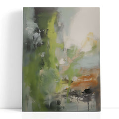 Soft Green and Earth Tones Abstract Landscape - Canvas Print - Artoholica Ready to Hang Canvas Print