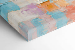Soft Palette with Impasto Squares - Canvas Print - Artoholica Ready to Hang Canvas Print