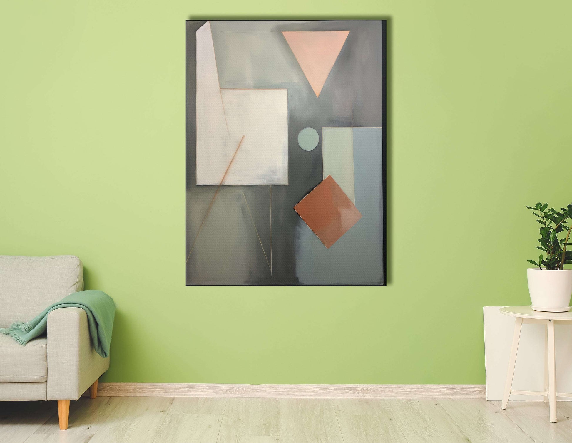 Soft Pastel Geometry - Canvas Print - Artoholica Ready to Hang Canvas Print