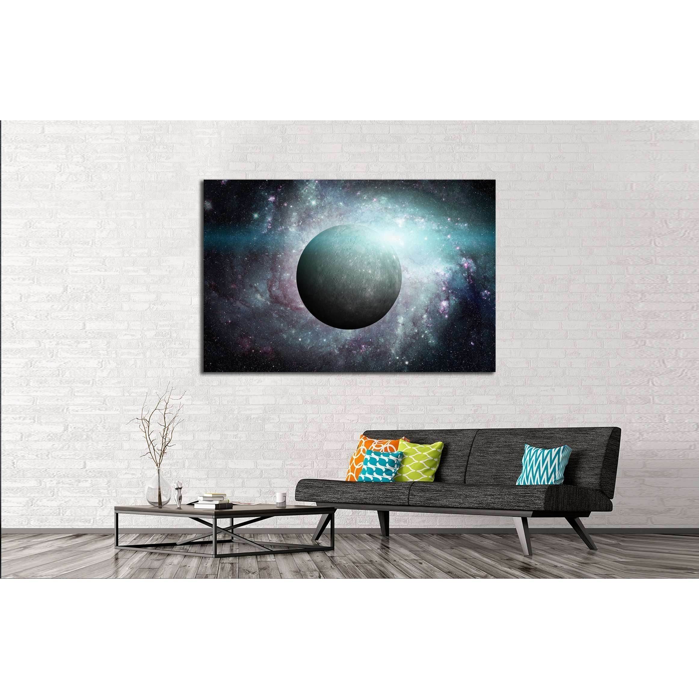 Solar System - Mercury. Elements of this image furnished by NASA №2426 Ready to Hang Canvas PrintCanvas art arrives ready to hang, with hanging accessories included and no additional framing required. Every canvas print is hand-crafted, made on-demand at