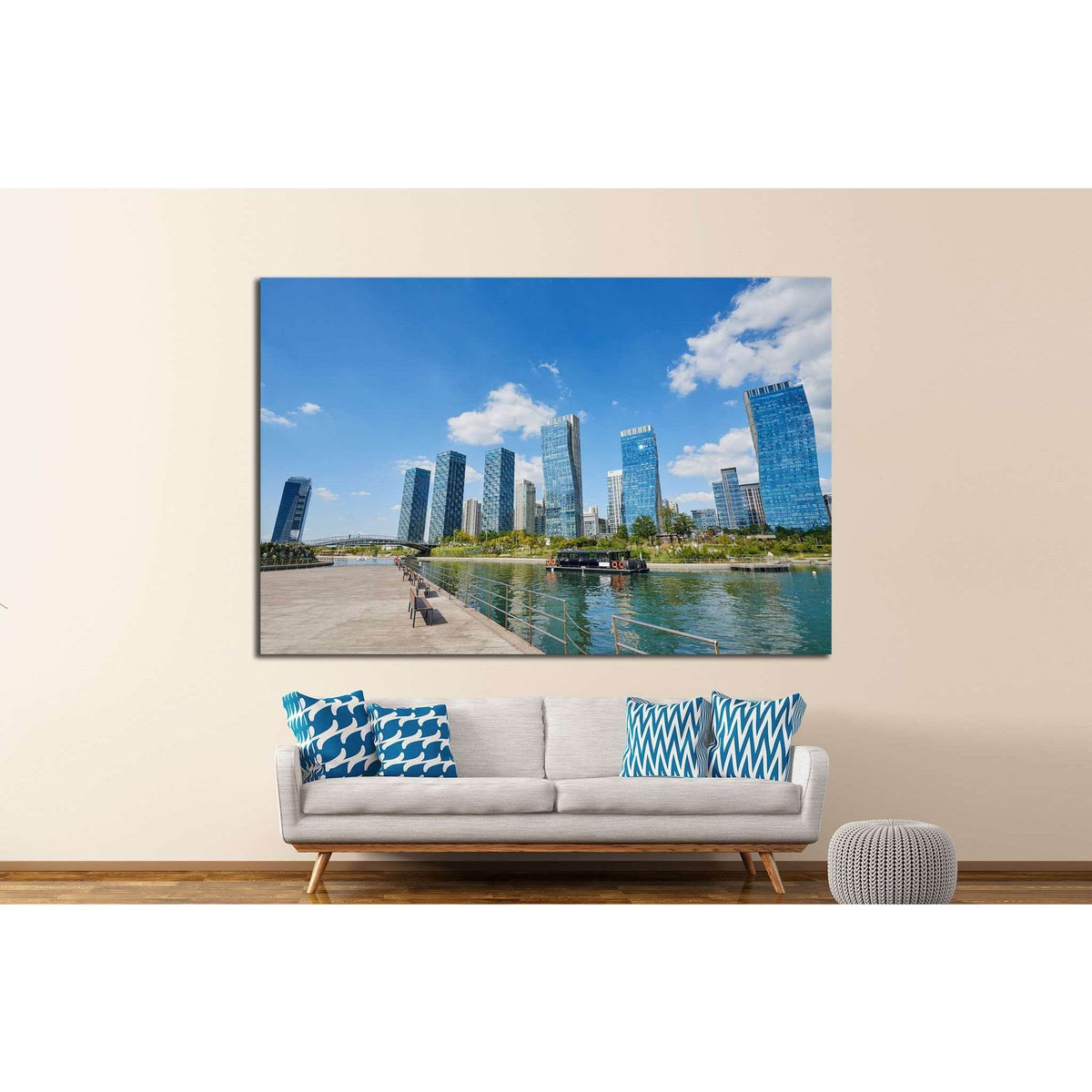 Songdo, Korea №1185 Ready to Hang Canvas PrintCanvas art arrives ready to hang, with hanging accessories included and no additional framing required. Every canvas print is hand-crafted, made on-demand at our workshop and expertly stretched around 100% Nor