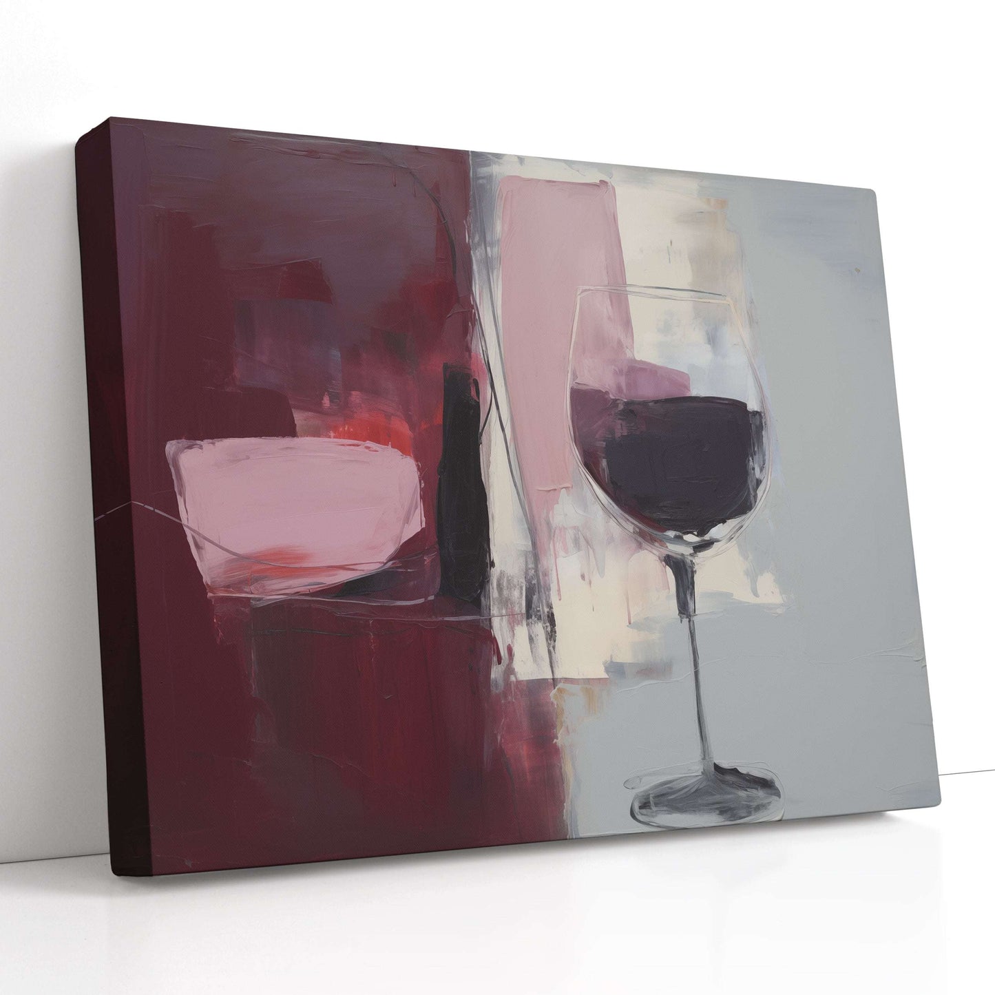 Sophisticated Evening with Wine - Canvas Print - Artoholica Ready to Hang Canvas Print