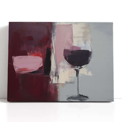 Sophisticated Evening with Wine - Canvas Print - Artoholica Ready to Hang Canvas Print