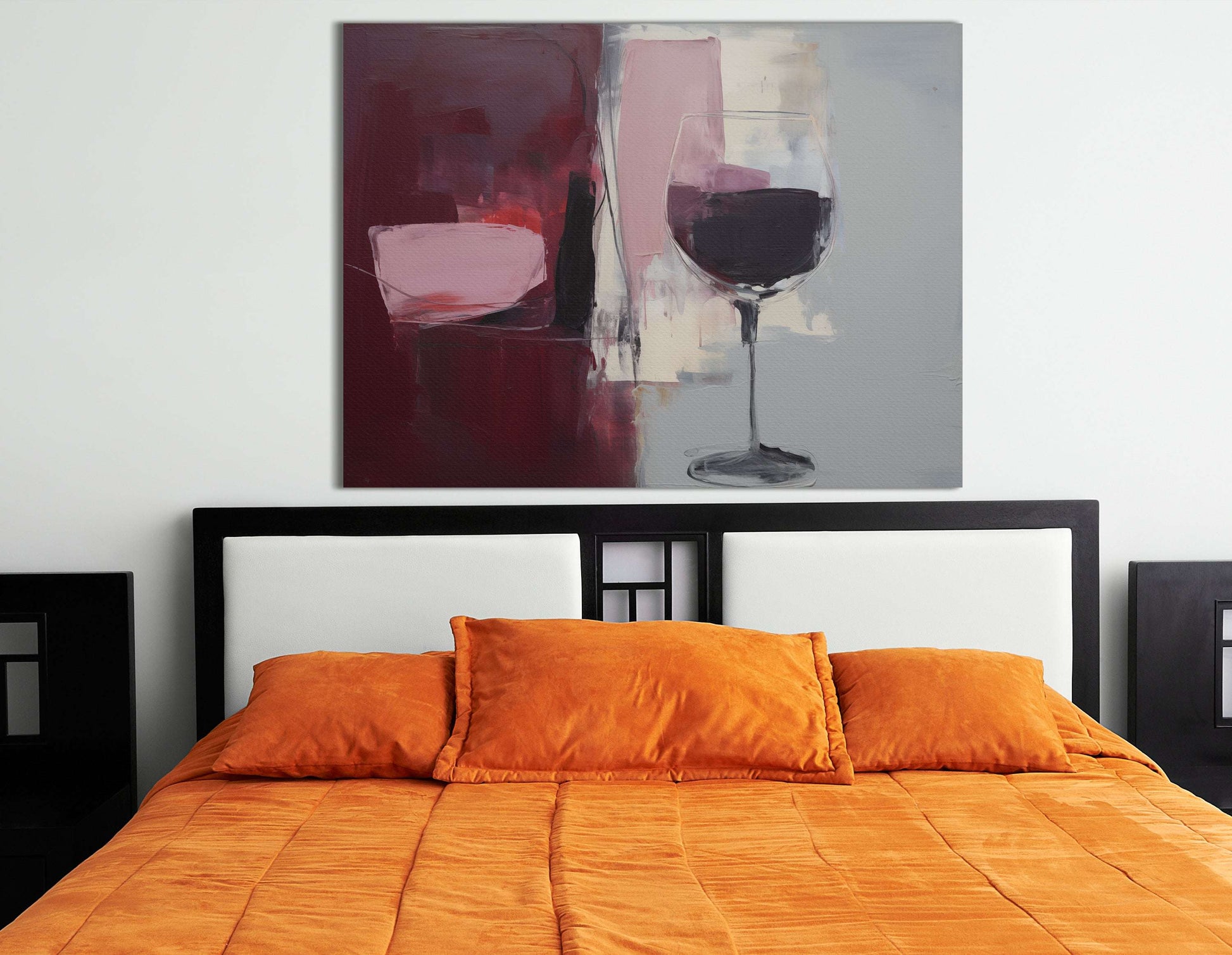 Sophisticated Evening with Wine - Canvas Print - Artoholica Ready to Hang Canvas Print