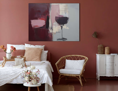 Sophisticated Evening with Wine - Canvas Print - Artoholica Ready to Hang Canvas Print