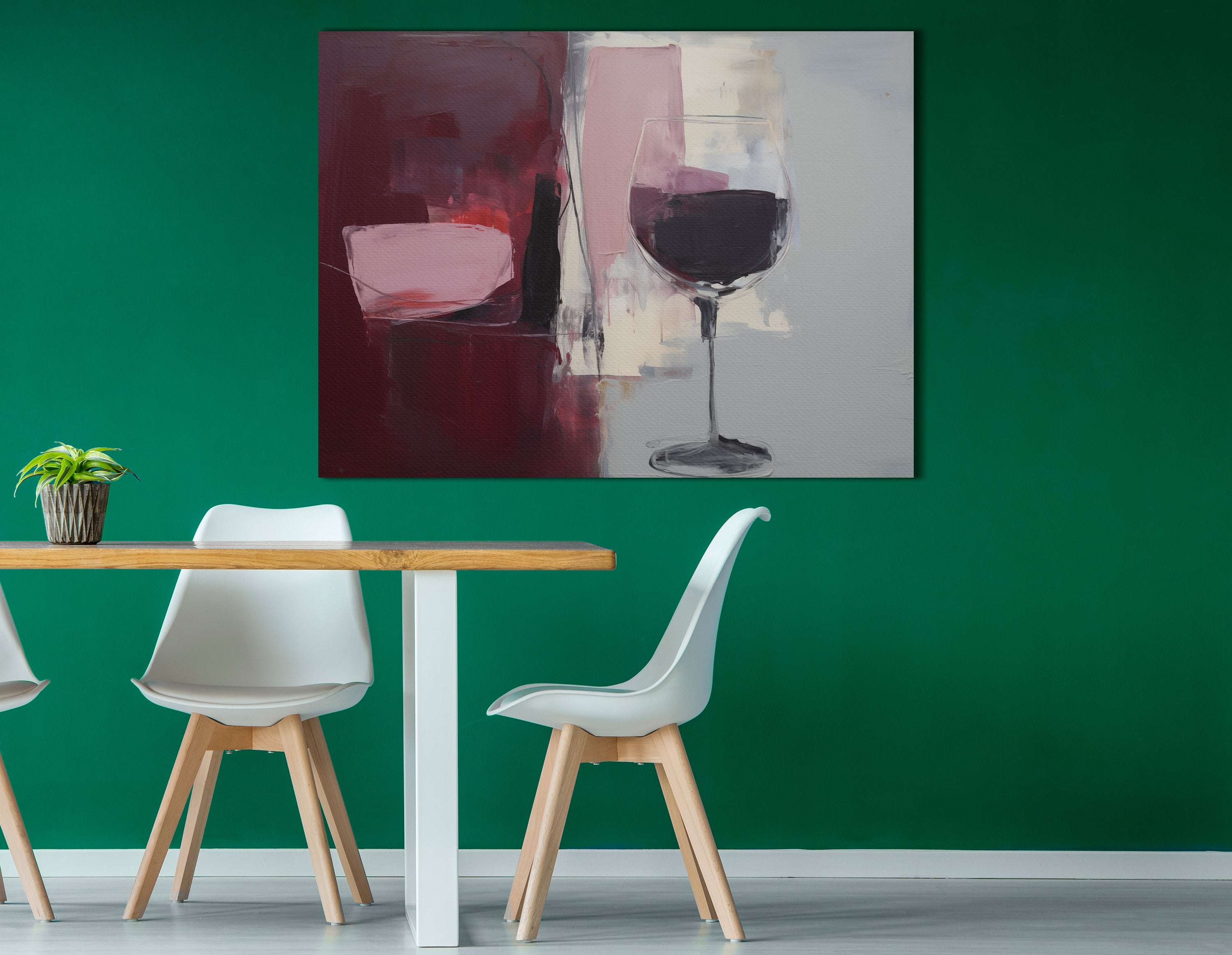 Sophisticated Evening with Wine - Canvas Print - Artoholica Ready to Hang Canvas Print