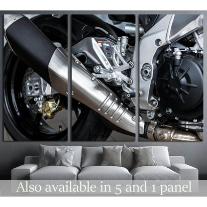 sport motorbike, details of motorcycle №1882 Ready to Hang Canvas PrintCanvas art arrives ready to hang, with hanging accessories included and no additional framing required. Every canvas print is hand-crafted, made on-demand at our workshop and expertly