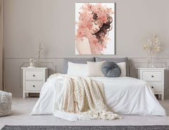 Spring Pink Dawn Woman Portrait - Canvas Print - Artoholica Ready to Hang Canvas Print