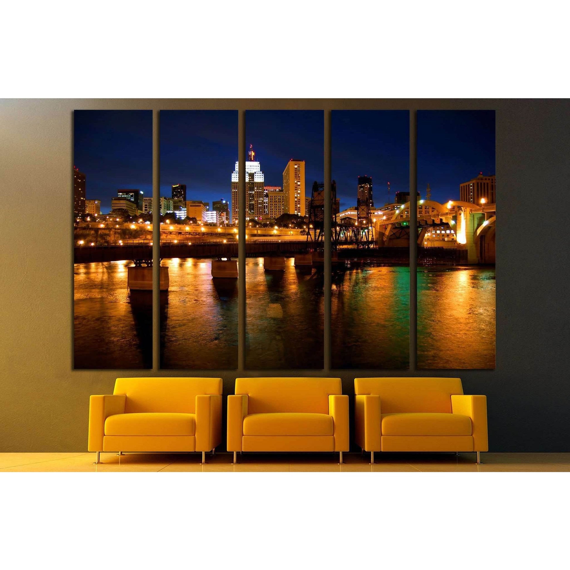 St. Paul, Minnesota skyline №1661 Ready to Hang Canvas PrintCanvas art arrives ready to hang, with hanging accessories included and no additional framing required. Every canvas print is hand-crafted, made on-demand at our workshop and expertly stretched a