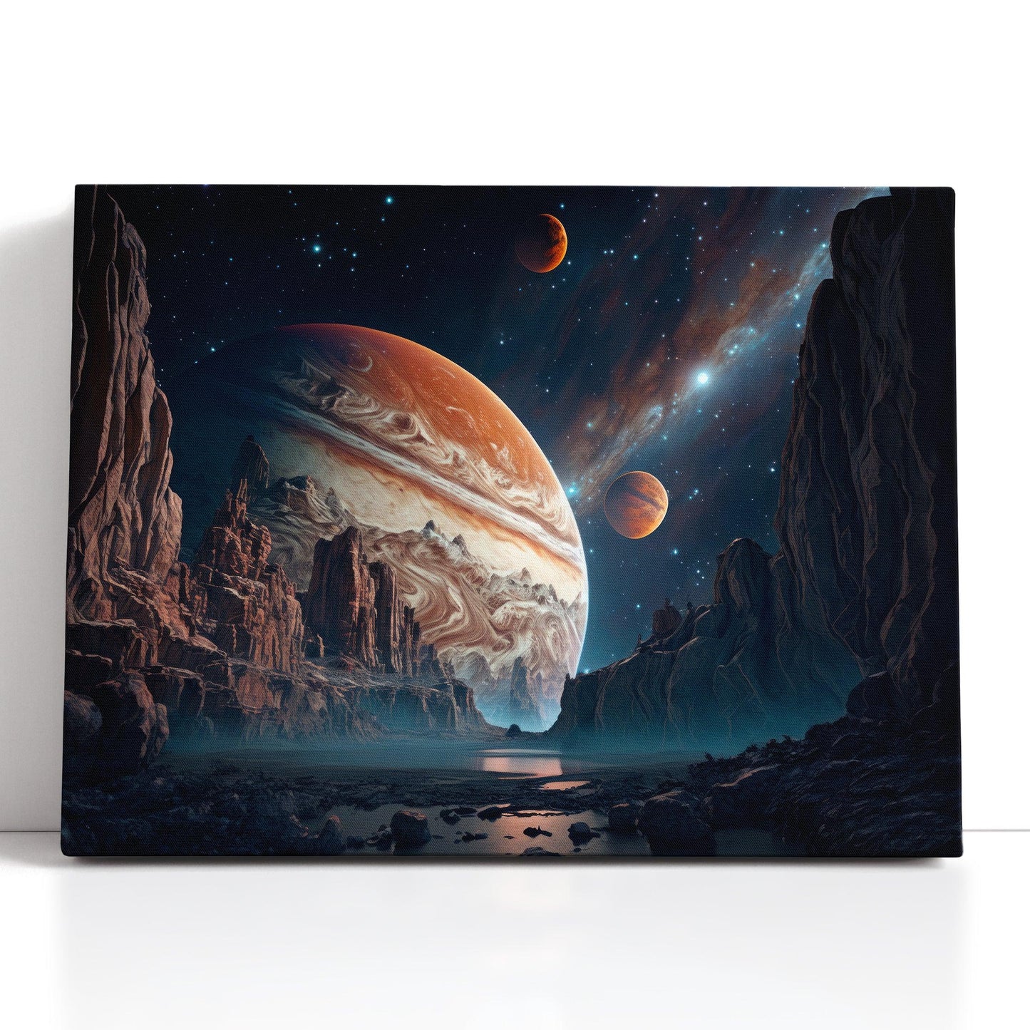 Starry Sky with Jupiter - Canvas Print - Artoholica Ready to Hang Canvas Print