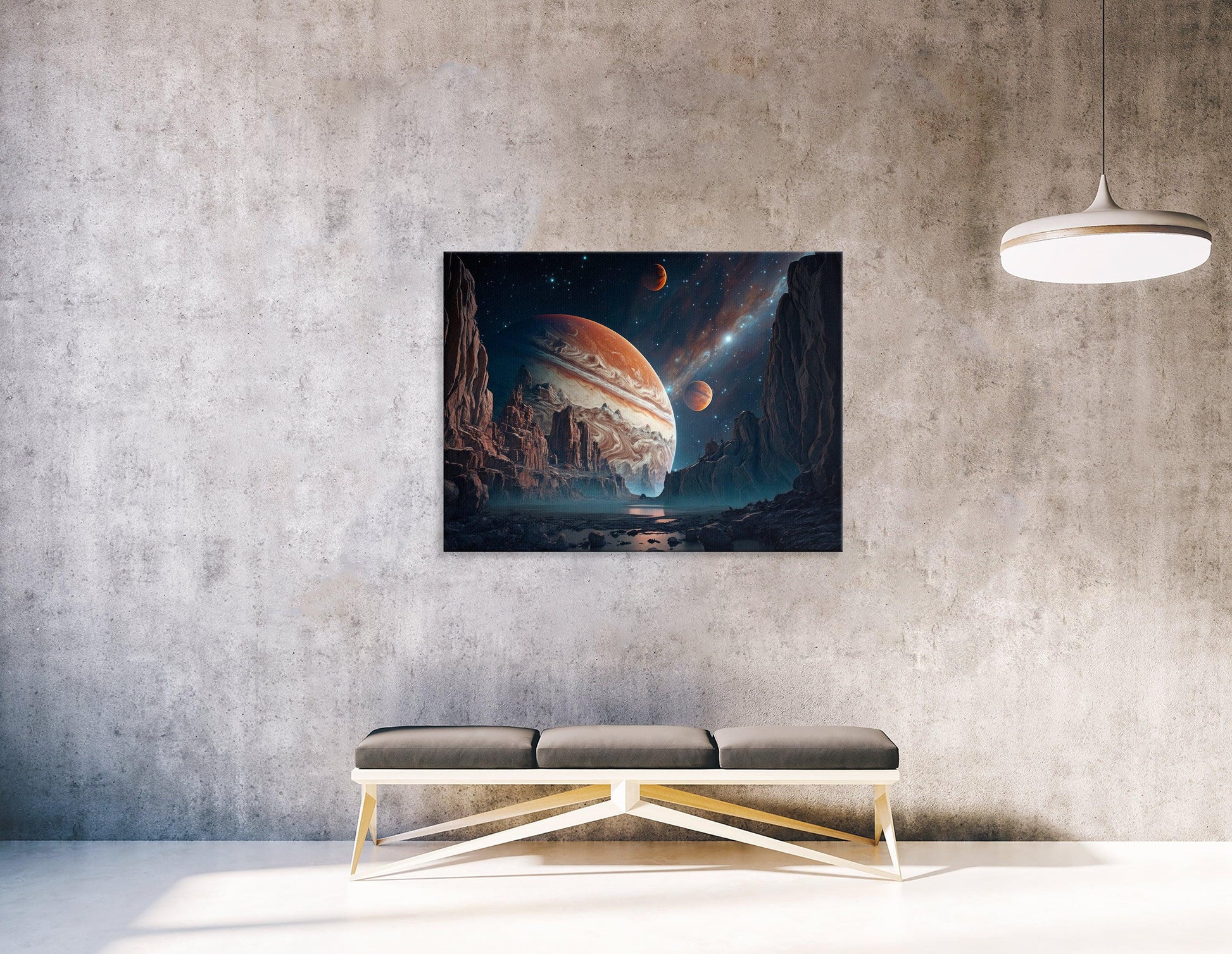 Starry Sky with Jupiter - Canvas Print - Artoholica Ready to Hang Canvas Print