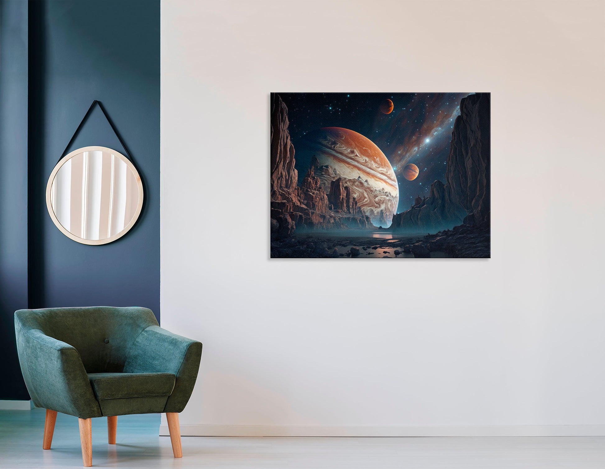 Starry Sky with Jupiter - Canvas Print - Artoholica Ready to Hang Canvas Print