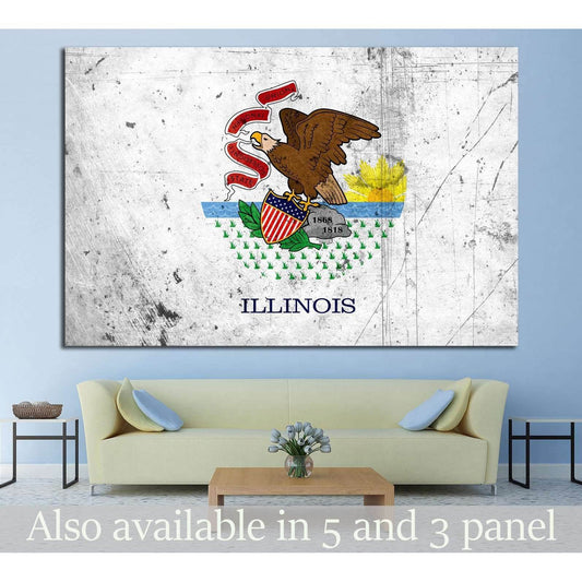 State of Illinois №686 Ready to Hang Canvas PrintCanvas art arrives ready to hang, with hanging accessories included and no additional framing required. Every canvas print is hand-crafted, made on-demand at our workshop and expertly stretched around 100%