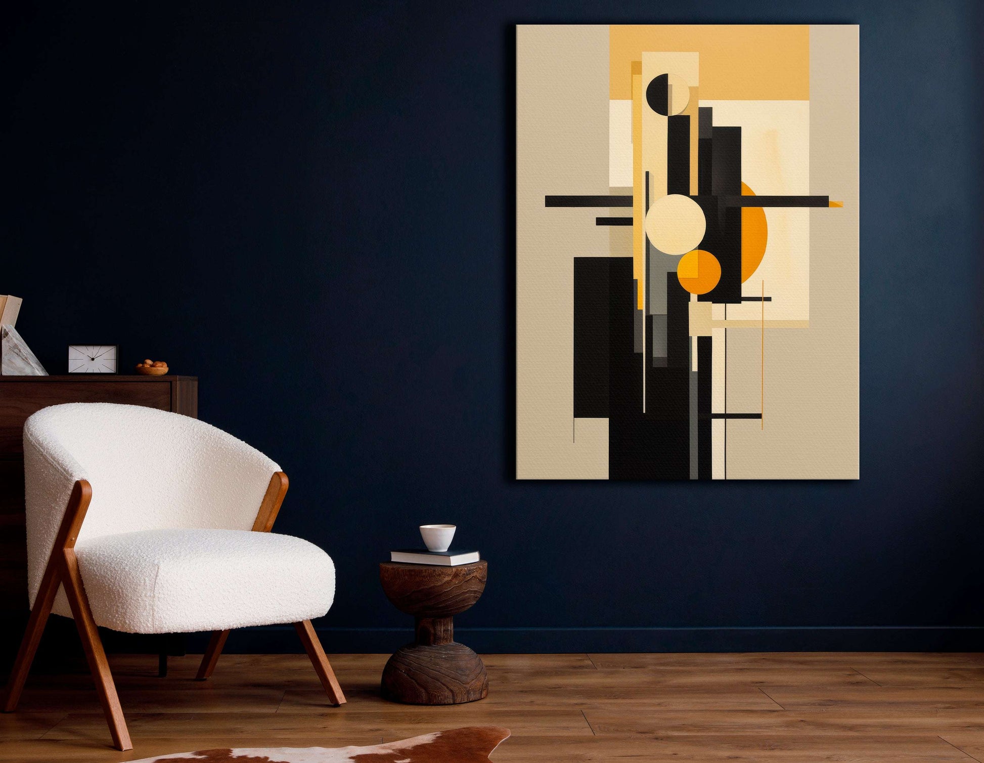 Structured Symmetry in Shades and Shapes - Canvas Print - Artoholica Ready to Hang Canvas Print