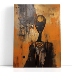 Stylized Orange and Black Silhouette - Canvas Print - Artoholica Ready to Hang Canvas Print