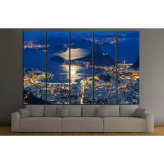 Sugar Loaf and Botafogo, Rio de Janeiro №1163 Ready to Hang Canvas PrintCanvas art arrives ready to hang, with hanging accessories included and no additional framing required. Every canvas print is hand-crafted, made on-demand at our workshop and expertly