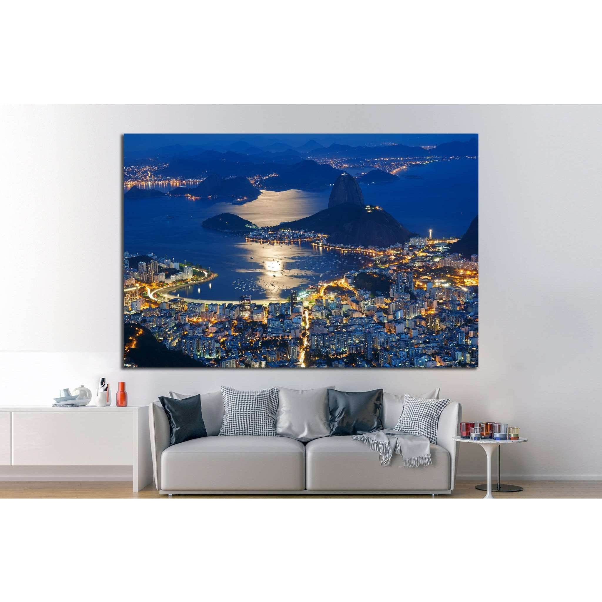 Sugar Loaf and Botafogo, Rio de Janeiro №1163 Ready to Hang Canvas PrintCanvas art arrives ready to hang, with hanging accessories included and no additional framing required. Every canvas print is hand-crafted, made on-demand at our workshop and expertly