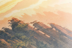 Sun Ascends Above Majestic Mountain - Canvas Print - Artoholica Ready to Hang Canvas Print