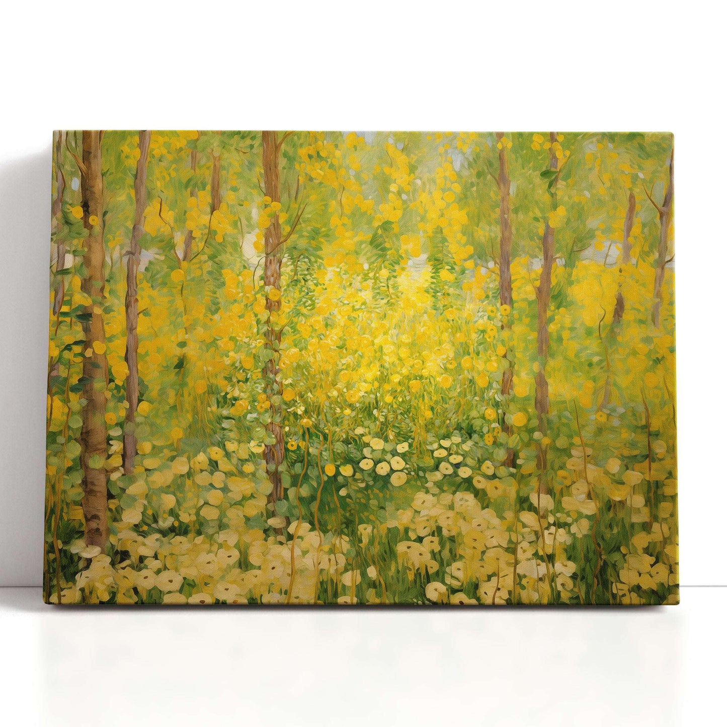 Sunny Yellow Floral Forest - Canvas Print - Artoholica Ready to Hang Canvas Print