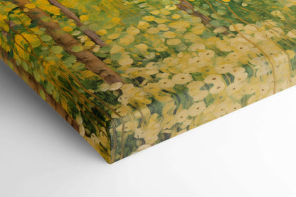 Sunny Yellow Floral Forest - Canvas Print - Artoholica Ready to Hang Canvas Print