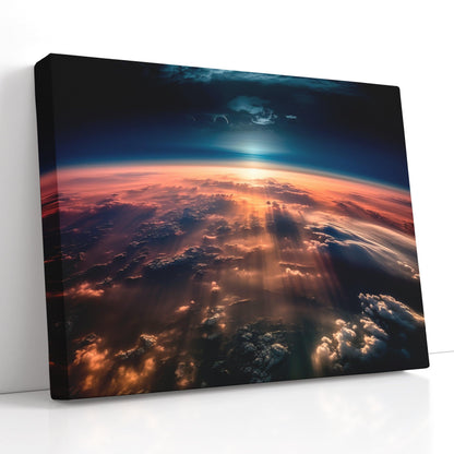 Sunrise from Earth Orbit - Canvas Print - Artoholica Ready to Hang Canvas Print