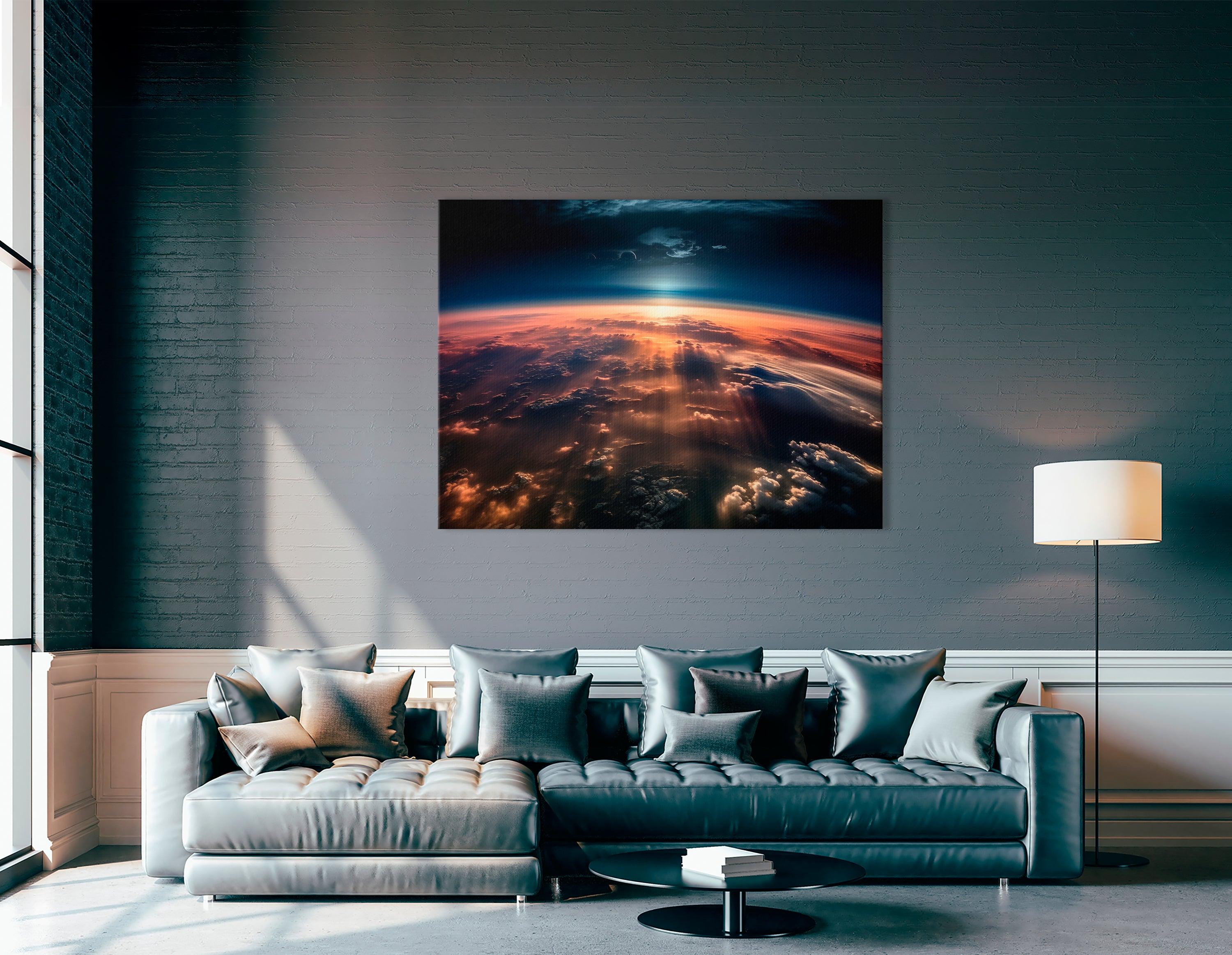 Sunrise from Earth Orbit - Canvas Print - Artoholica Ready to Hang Canvas Print